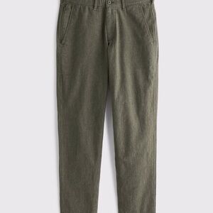 Abercrombie & Fitch Men’s Straight Leg Olive Green Chinos Pants 40x30 New